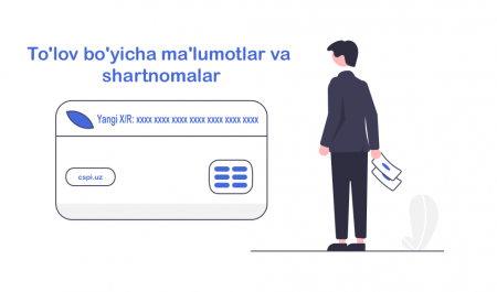 To'lov bo'yicha ma'lumotlar va shartnomalar