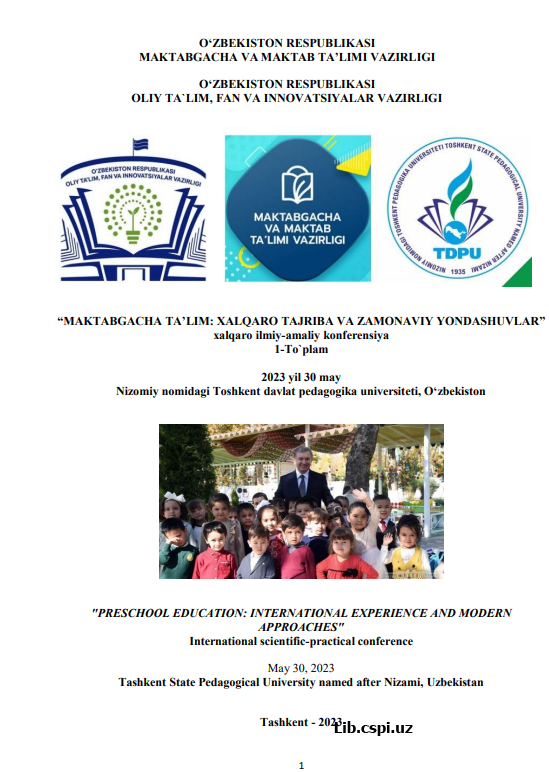 Maktabgacha  na'lim sifatini oshirishda pedagogik ta'sir usulublari