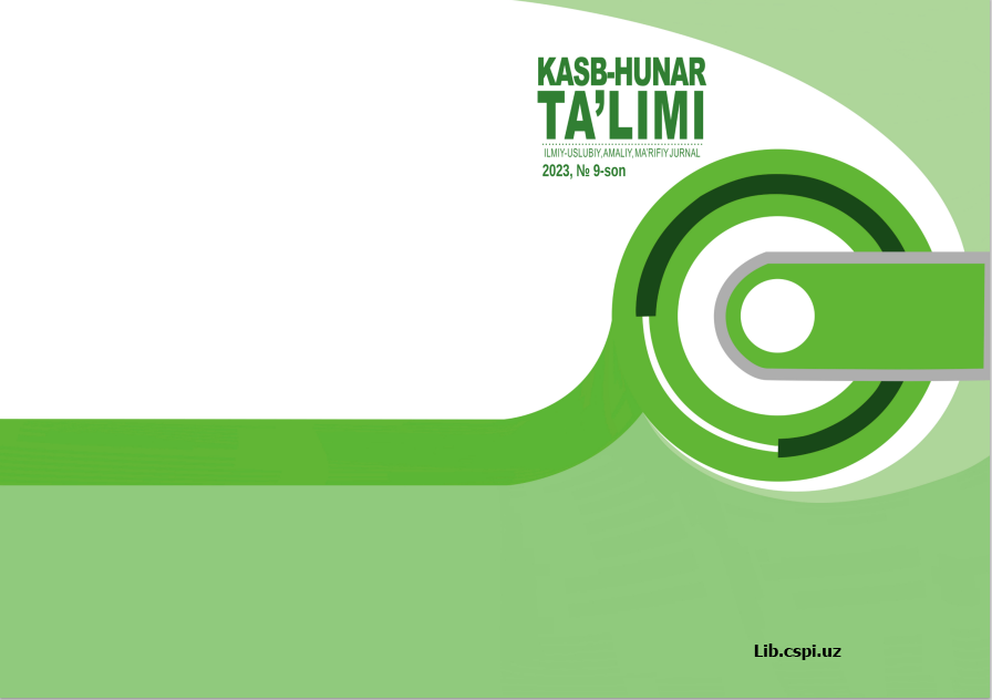 Talabalarning eksperimental ko'nikmalarini rivojlantirish orqali kasb- hunarga yo'naltirish.