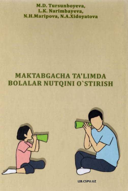 Mamaktabgacha ta'limda bolalarni nutqini o'stirish