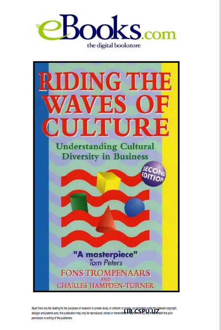 RIDING THE  WAVES OF  CULTURE