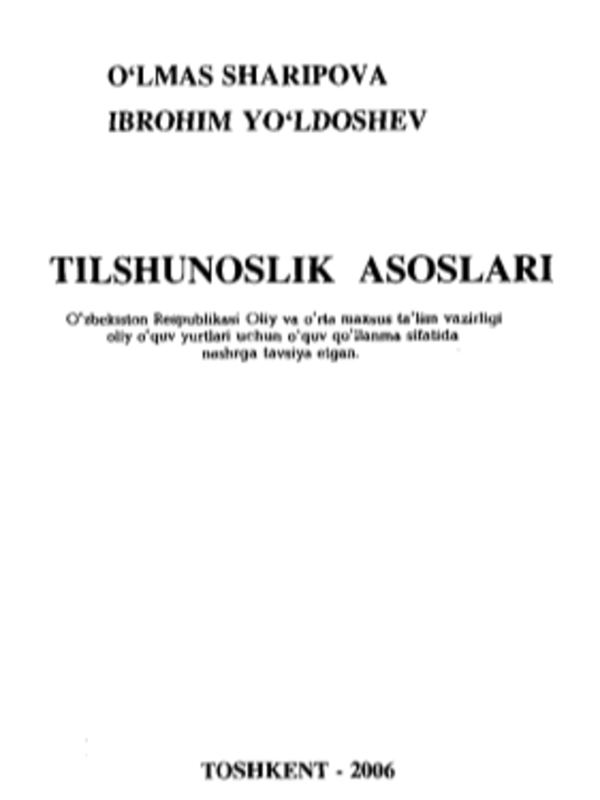 Tilshunoslik asoslari