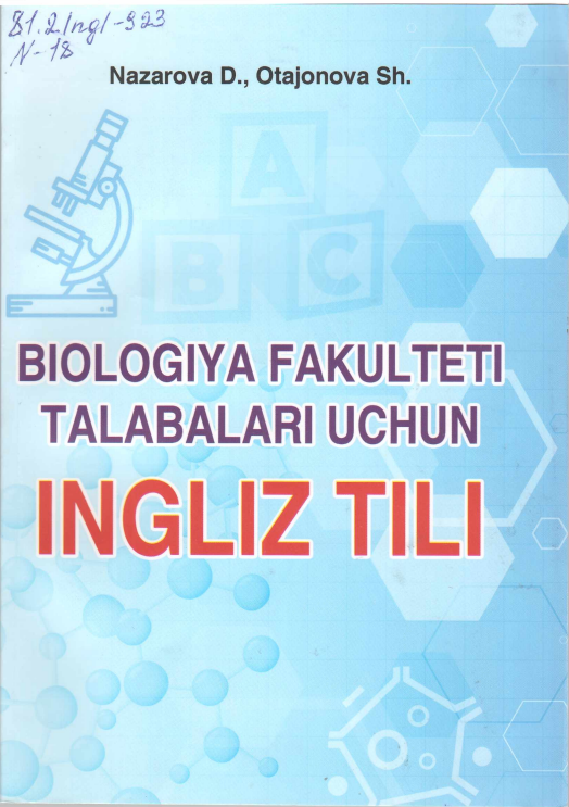 Biologiya fakulteti talabalari uchun ingliz tili