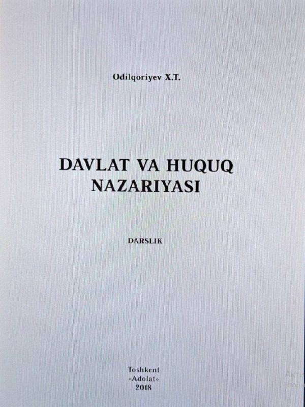 Davlat va huquq nazariyasi