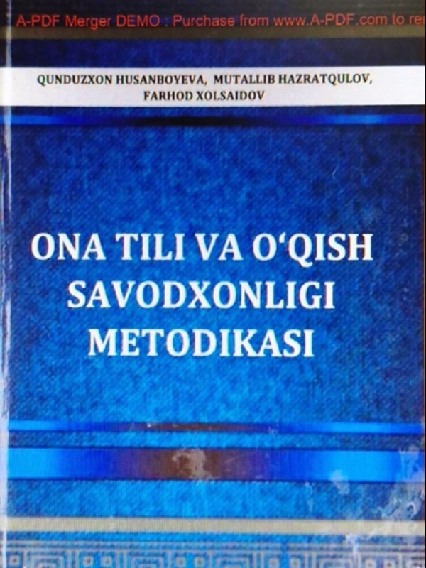 Ona tili va o`qish savodxonligi metodikasi