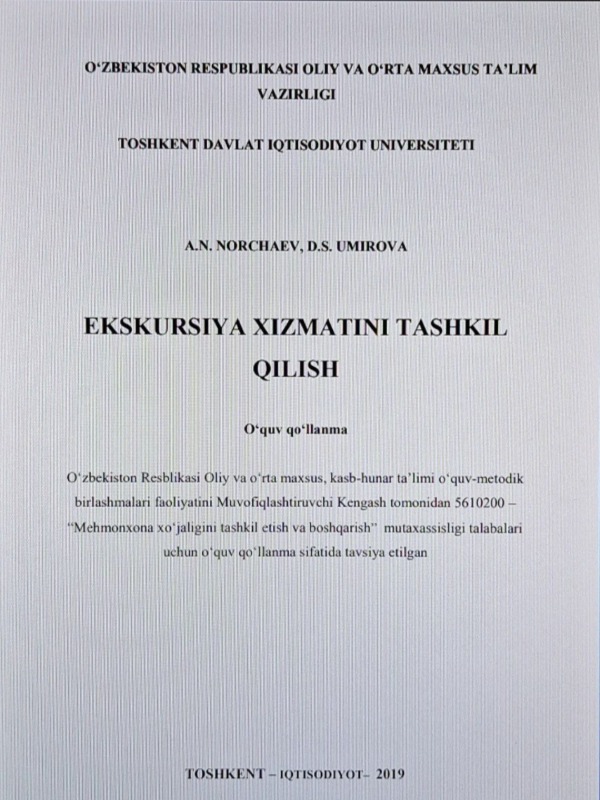 Ekskursiya xizmatini tashkil qilish