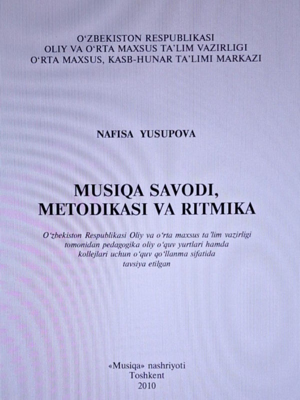 Musiqa savodi , metodikasi va ritmika