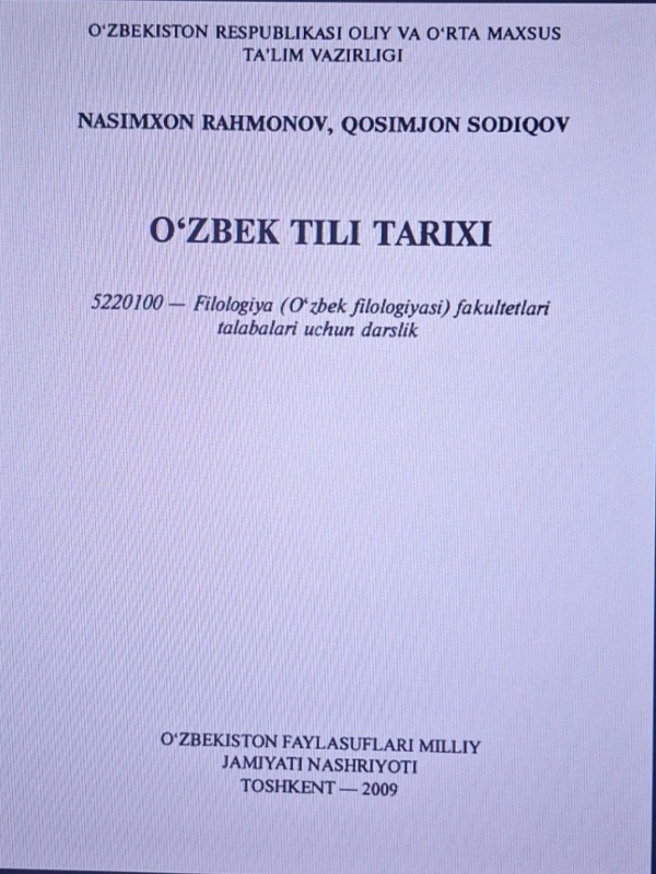 o`zbek tili tarixi