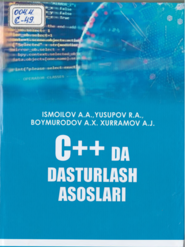 "C++da dasturlash asoslari"