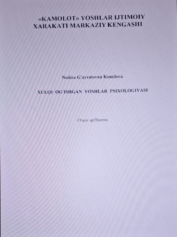 Xulqi og'ishgan yoshlar psixologiyasi