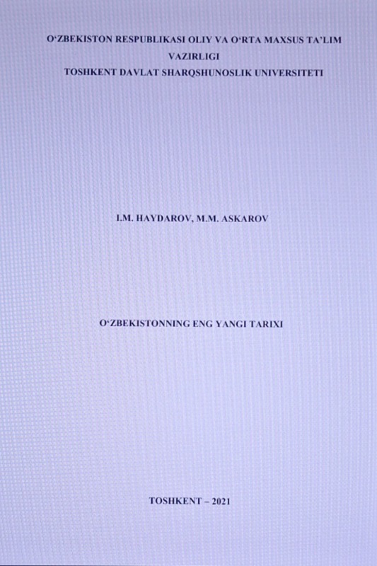 O‘zbekistonning eng yangi tarixi