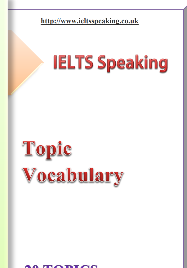 IELTS Speaking Topic Vocabulary