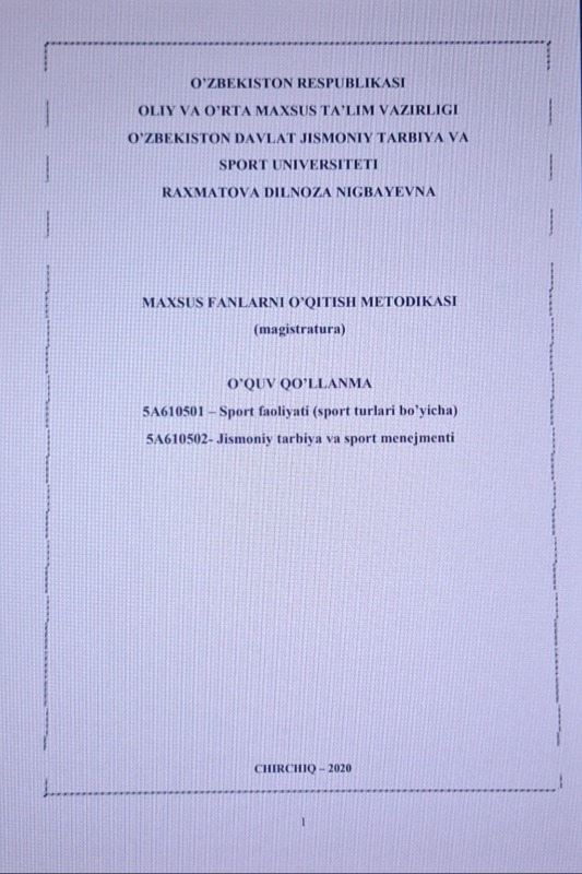 Maxsus fanlarni o'qitish metodikasi