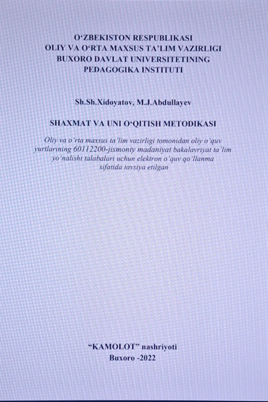 Shaxmat va uni o‘qitish metodikasi