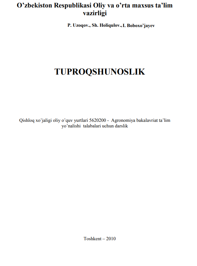 Tuproqshunoslik