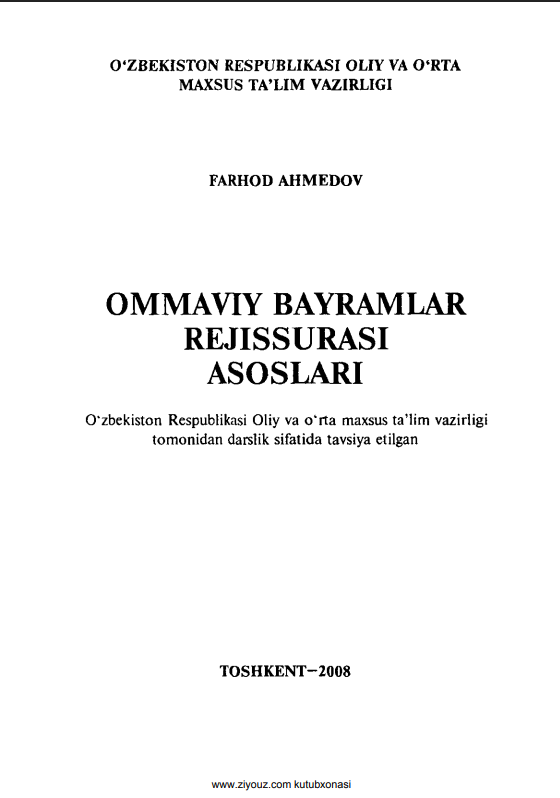 Ommaviy bayramlar rejissurasi asoslari
