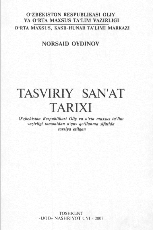 Tasviriy san’at tarixi.
