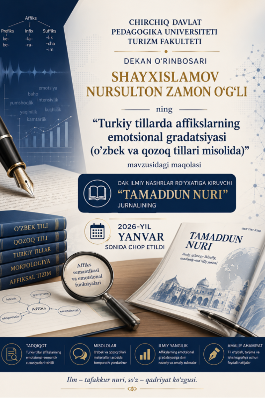 TURKIY TILLARDA AFFIKSLARNING EMOTSIONAL GRADATSIYASI (O‘ZBEK VA QOZOQ TILLARI MISOLIDA)