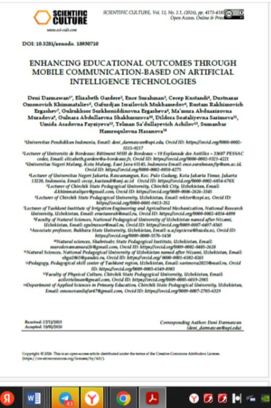 Enhancing educational outcomes through Mobile communication-based on artificial Intelligence technologies