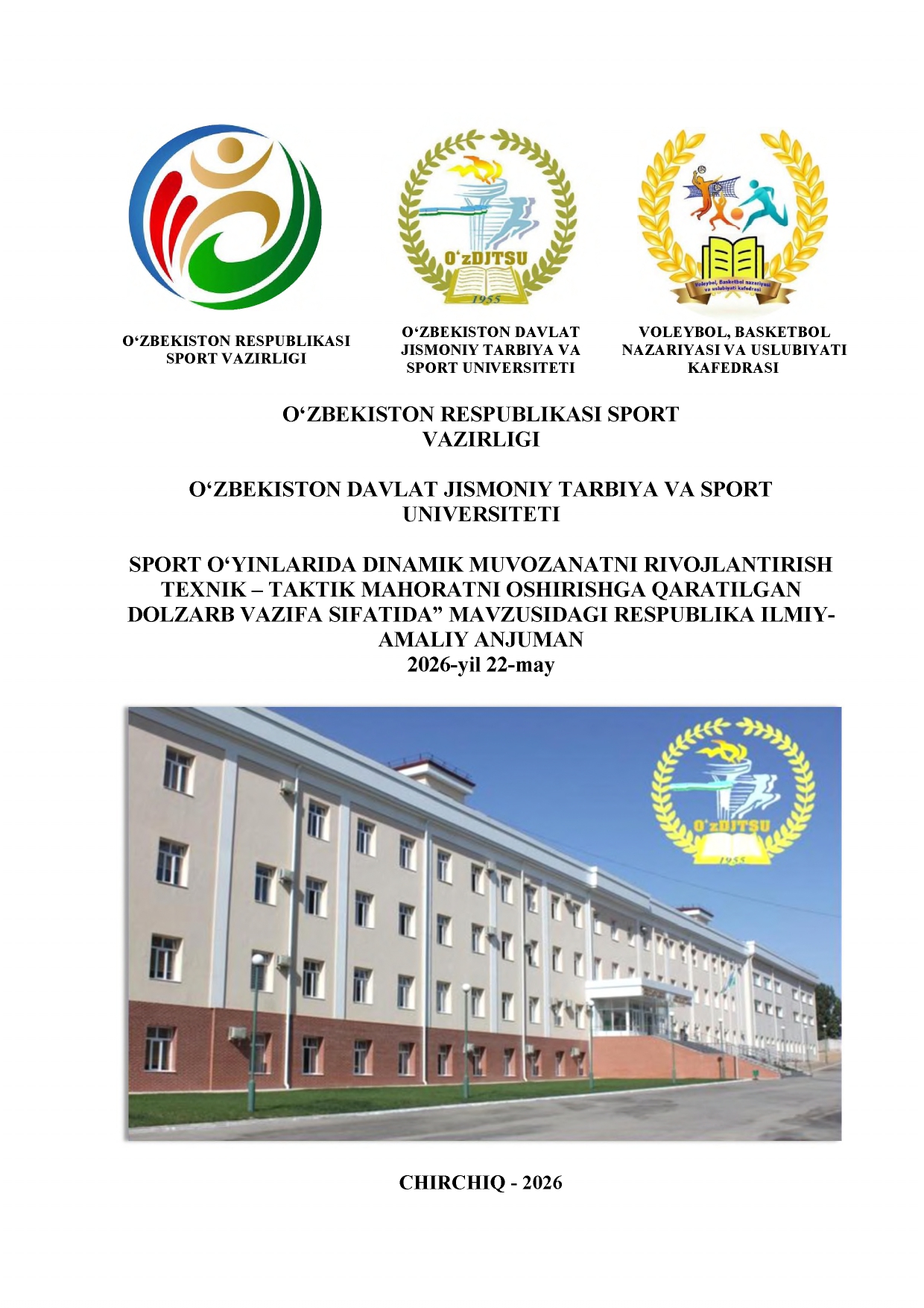 VOLEYBOL SPORT TURIDA JISMONIY TAYYORGARLIK AKMESI