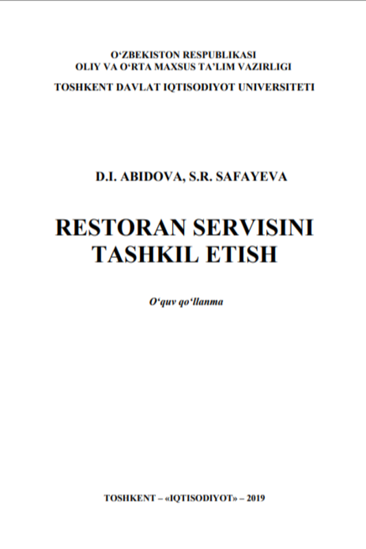 Restoran servisini tashkil etish
