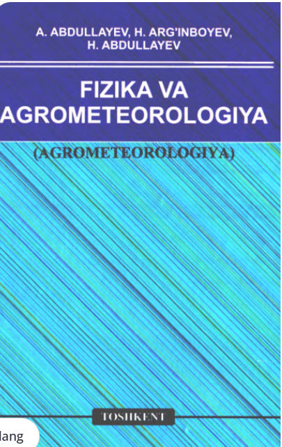 Fizika va agrometeorologiya