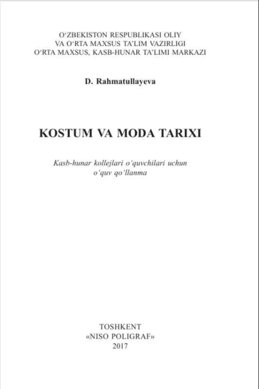 Kostum va moda tarixi.
