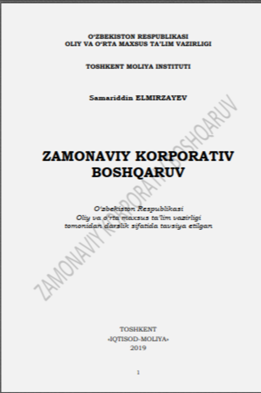 Zamonaviy korparativ boshqaruv