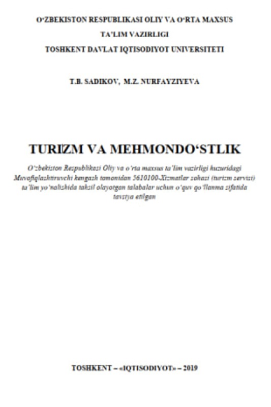 Turizm va mehmondo'stlik