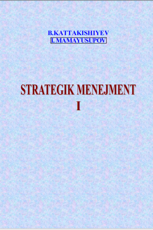 Strategik menejment I