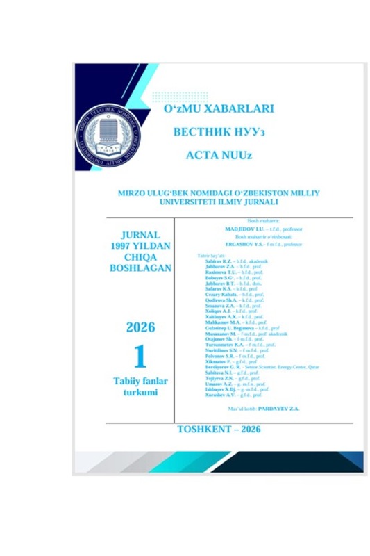 Ibroimov Sh.I. Qizketken-Chimboy kichik deltasining sug‘oriladigan va sug‘orilmaydigan hududlarining tuproq qoplamining strukturasi va uning meliorativ holati.
