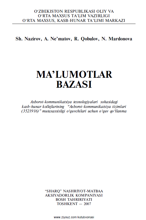 Ma'lumotlar bazasi
