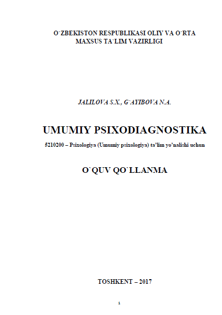 UMUMIY PSIXODIAGNOSTIKA