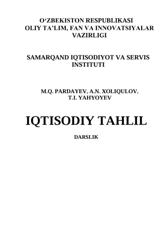 Iqtisodiy tahlil