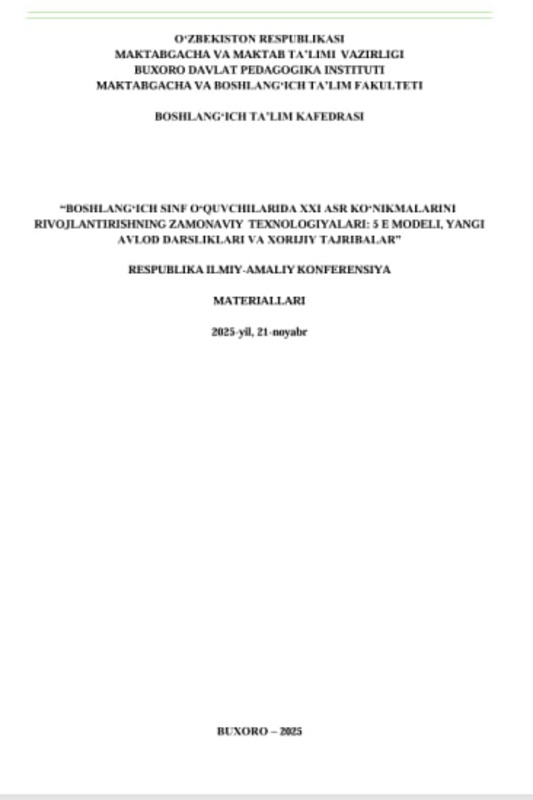 Maktabgacha ta’lim tashkilotlarida noan’anaviy applikatsiya yasash usullaridan foydalanish