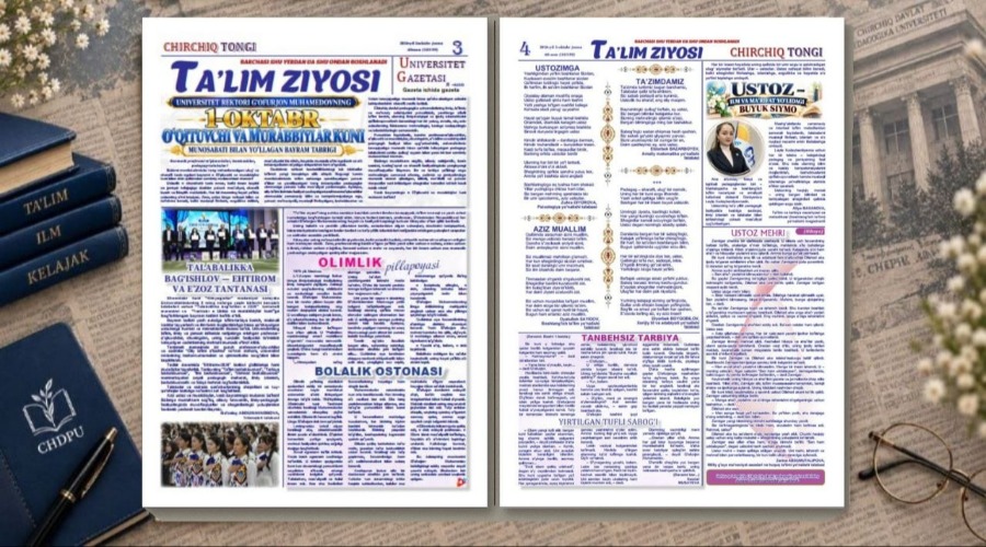 Universitetimiz gazetasining bayram sonida