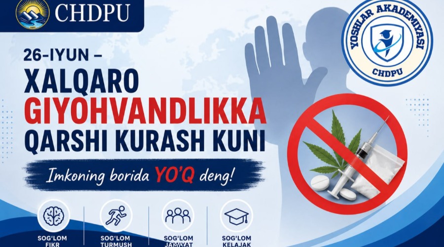 26-IYUN - XALQARO GIYOHVANDLIKKA QARSHI KURASH KUNI
