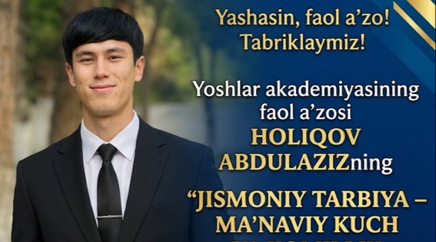 AKADEMIYA A'ZOSINING MAQOLASI E'LON QILINDI!