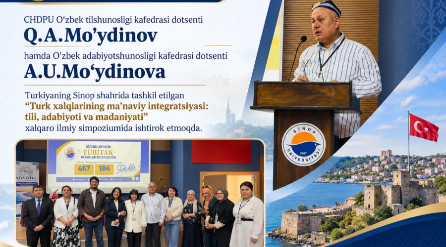 KAFEDRA DOTSENTI XALQARO SIMPOZIUMDA ISHTIROK ETMOQDA.