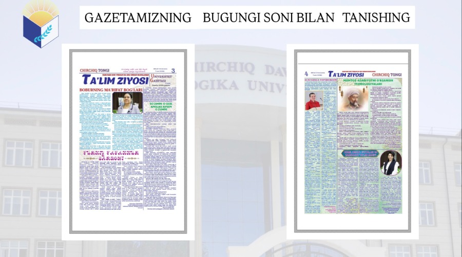 “Ta’lim ziyosi” gazetasining navbatdagi soni nashrdan chiqdi