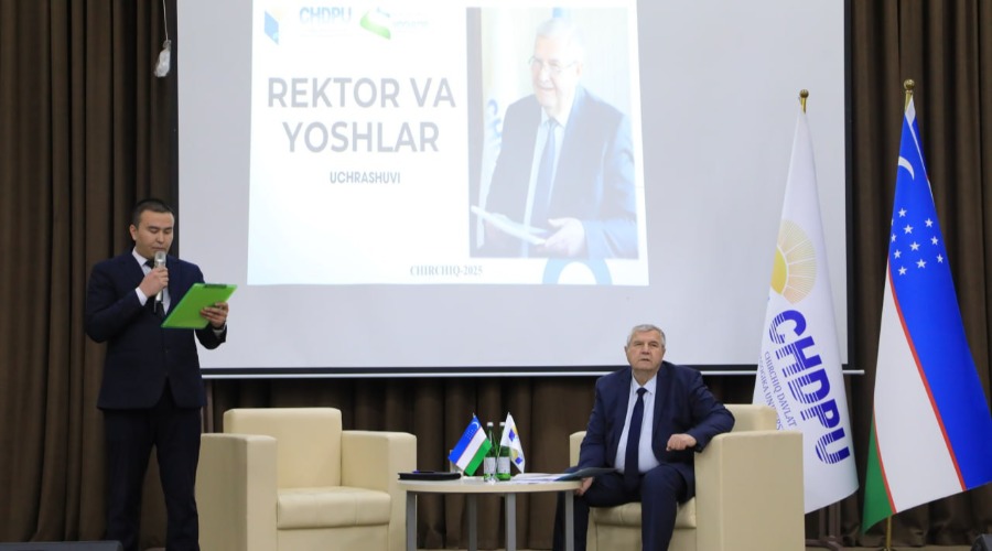 Rektor va yoshlar uchrashuvi