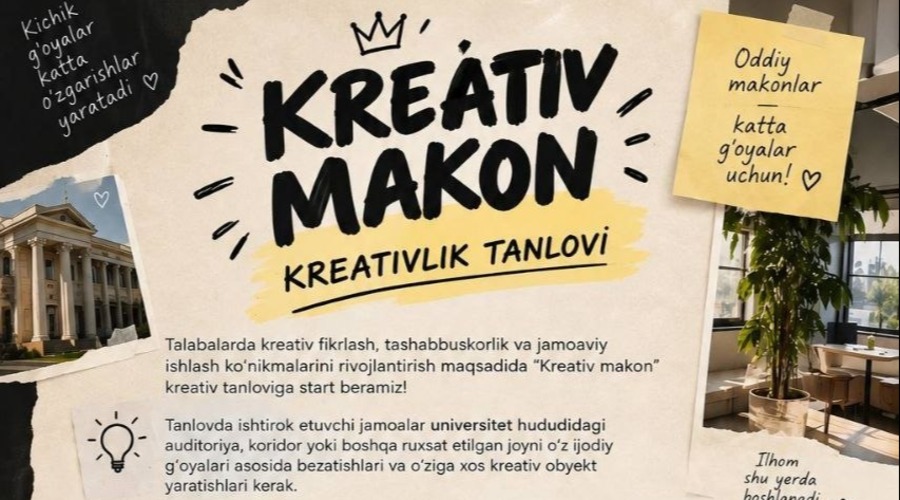 KREATIV  MAKON” — KREATIVLIK  TANLOVI!