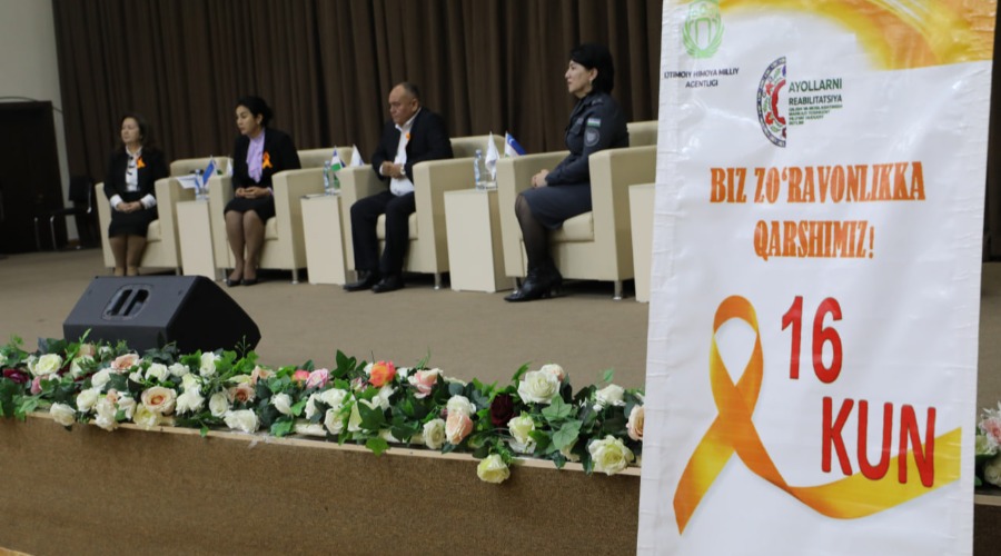 “Xotin-qizlarga nisbatan zo‘ravonlikka barham berish xaqlaro kuni” munosabati bilan o‘tkazilgan tadbir tafsiloti