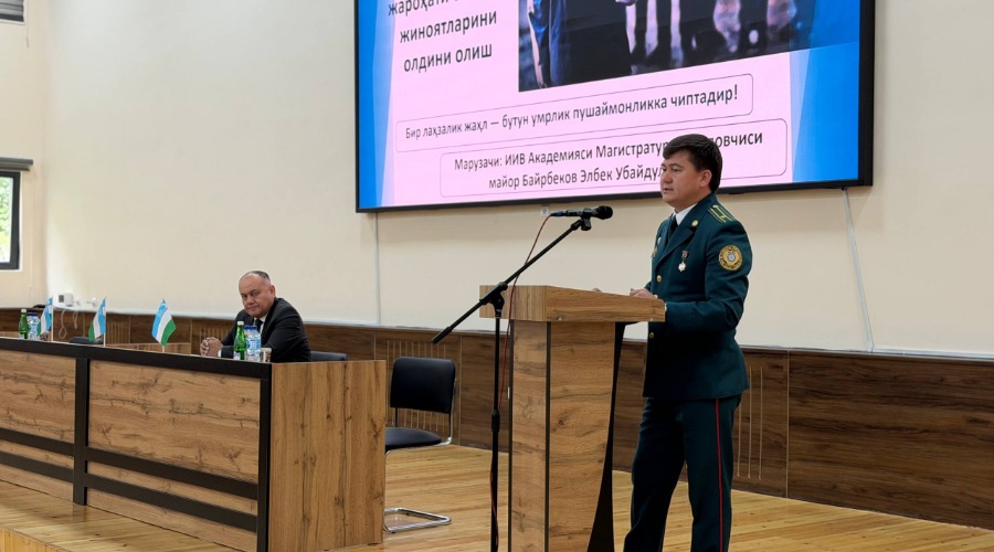 Akademiya tinglovchisi yoshlarni ogohlikka chaqirdi