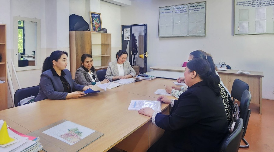 CHIRCHIQ SHAHRIDAGI MAKTAB O‘QITUVCHILARI BILAN HAMKORLIK FAOLIYATI TASHKIL ETILDI.