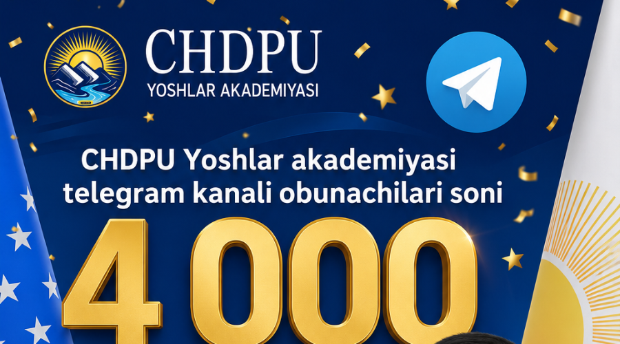 YOSHLAR AKADEMIYASI TELEGRAM KANALI OBUNACHILARI SONI 4 000 NAFARDAN OSHDI!