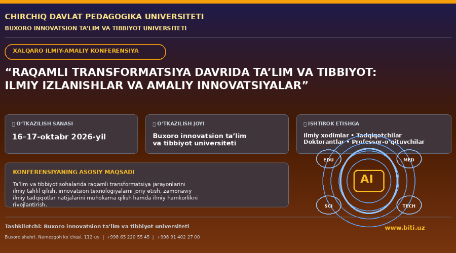 “Ko‘hna va boqiy Buxoro tarixi hamda madaniy merosi - barkamol inson tarbiyasida muhim manba”