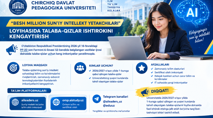 “Besh million sunʼiy intellekt yetakchilari”