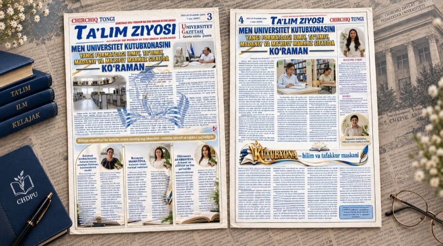 Ta’lim ziyosi” gazetasining navbatdagi soni nashrdan chiqdi
