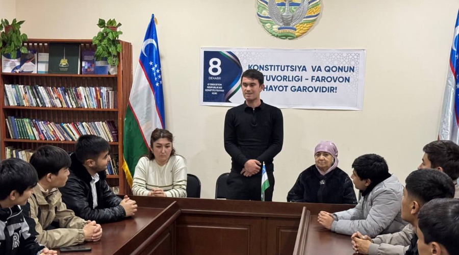 Madaniyat MFYda  uyushmagan yoshlar bilan keng qamrovli davra suhbati o‘tkazildi.